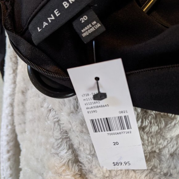 Lane Bryant High Neck Back Zipper Halter Jumpsuit Black Size 20 - Picture 5 of 5